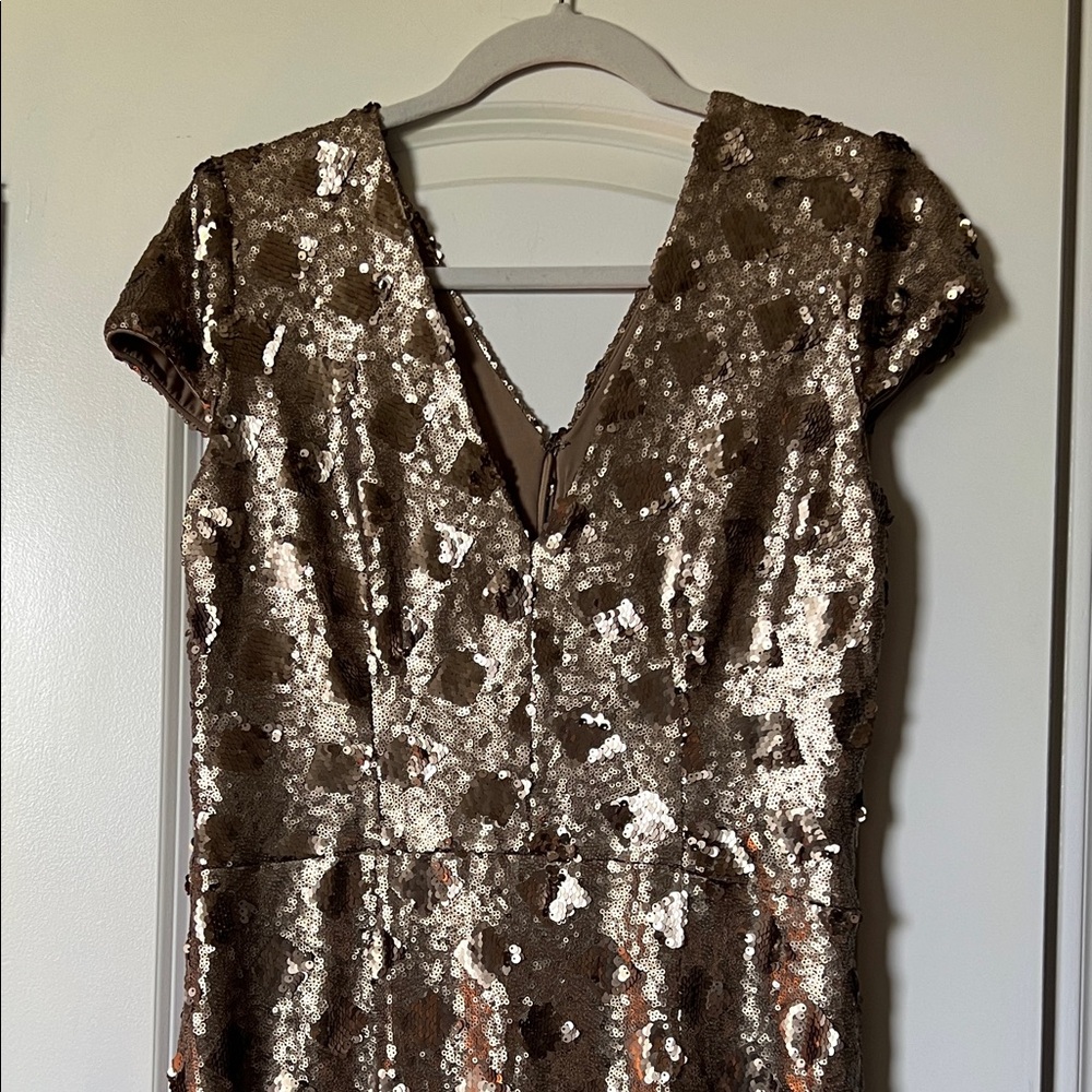 Stunning ,Sexy Bronze Sequin Maxi Dress - Elegant Evening Wear 🌷